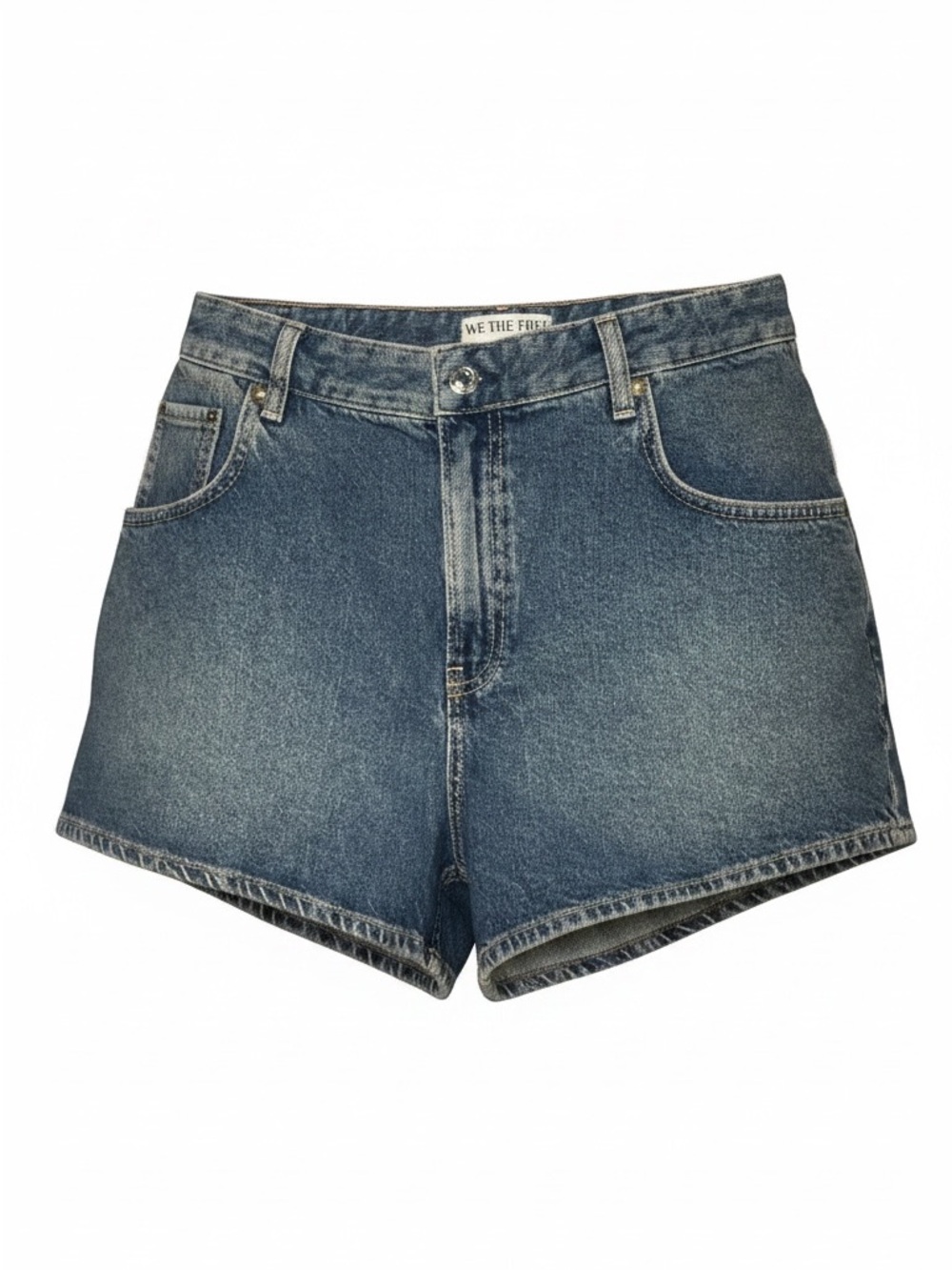 We The Free Curvy Cotton High-Rise Denim Shorts